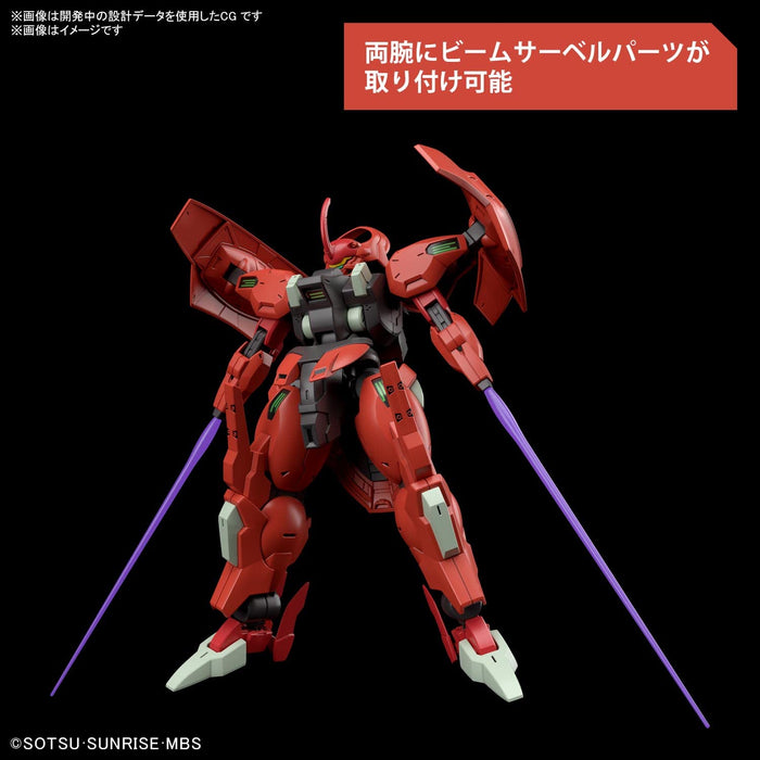 Bandai Spirits Hg Mobile Suit Gundam Mercury Witch Darryl Valde Farbcodiertes Modell im Maßstab 1:144