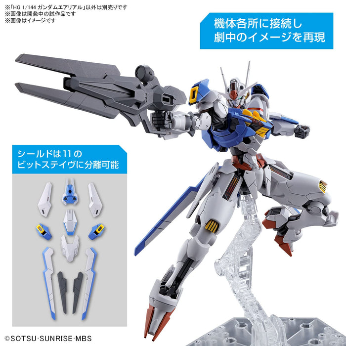 Bandai Spirits Hg Mobile Suit Gundam Mercury Witch Gundam Aerial 1/144 Modèle à code couleur