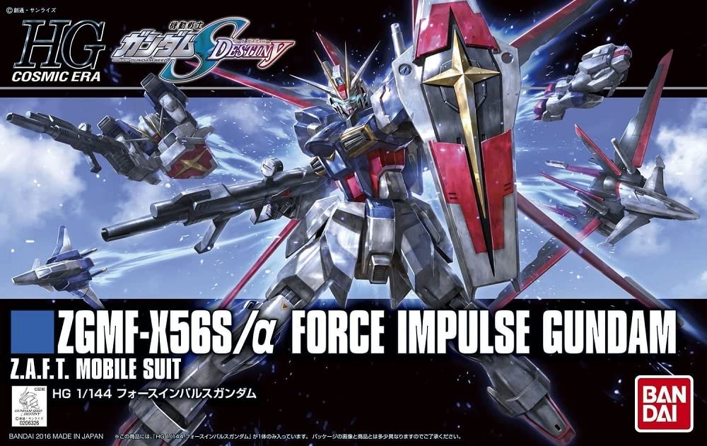 BANDAI Hguc 198 Gundam Zgmf-X56S/A Force Impulse Gundam Bausatz im Maßstab 1/144