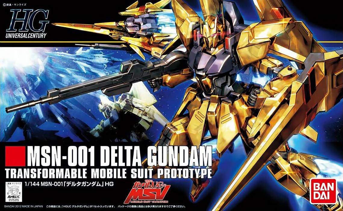 BANDAI Hguc 136 Gundam Msn-001 Delta Gundam 1/144 Scale Kit