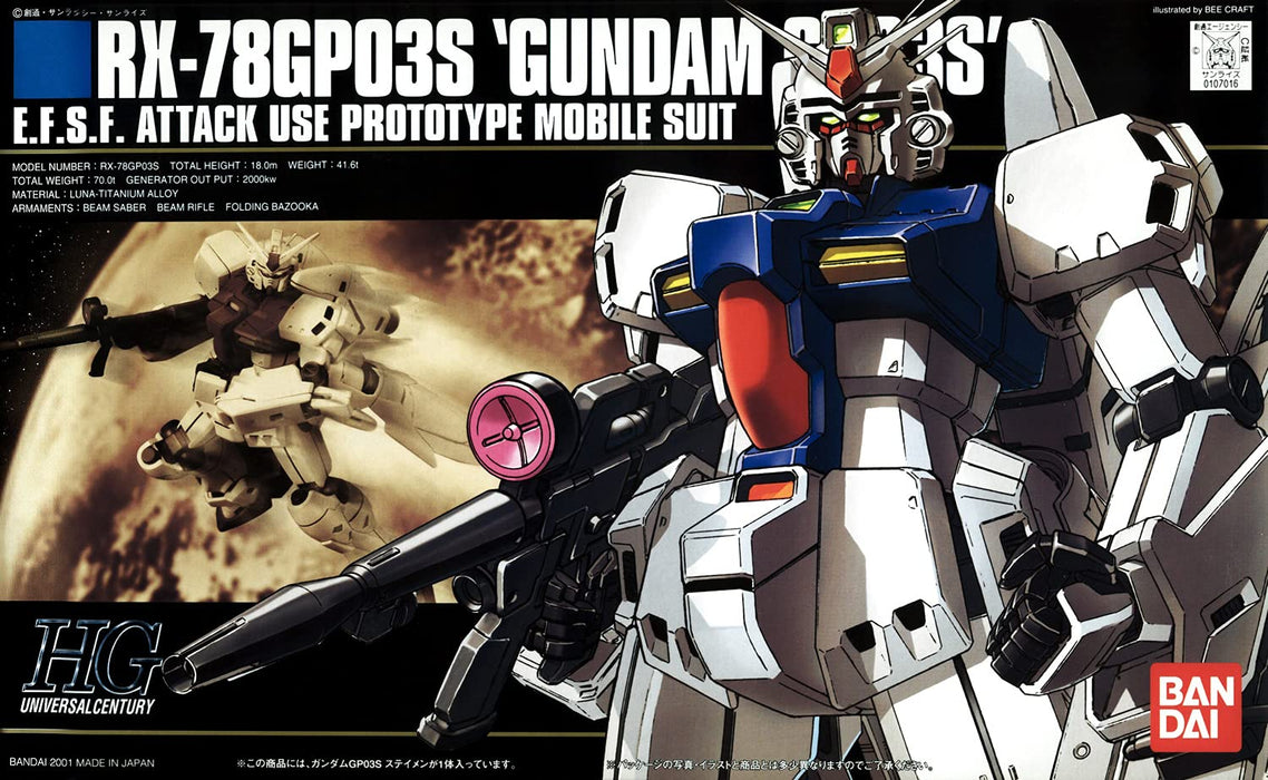 BANDAI Hguc 025 Gundam Rx-78Gp03S Gp03S Bausatz im Maßstab 1:144