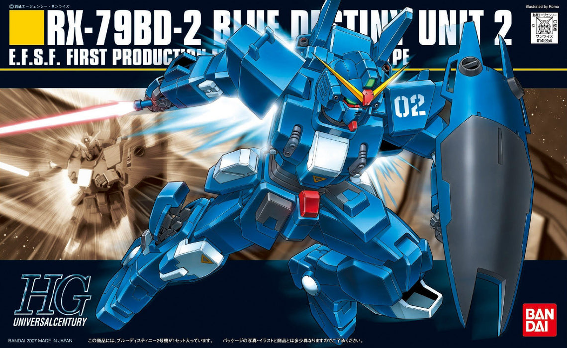 BANDAI Hguc 077 Gundam Rx-79BD-2 Blue Destiny 1/144 Kit Échelle
