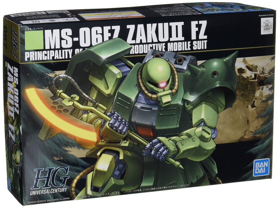 BANDAI Hguc 087 Gundam Ms-06Fz Zaku Ii Fz Bausatz im Maßstab 1/144