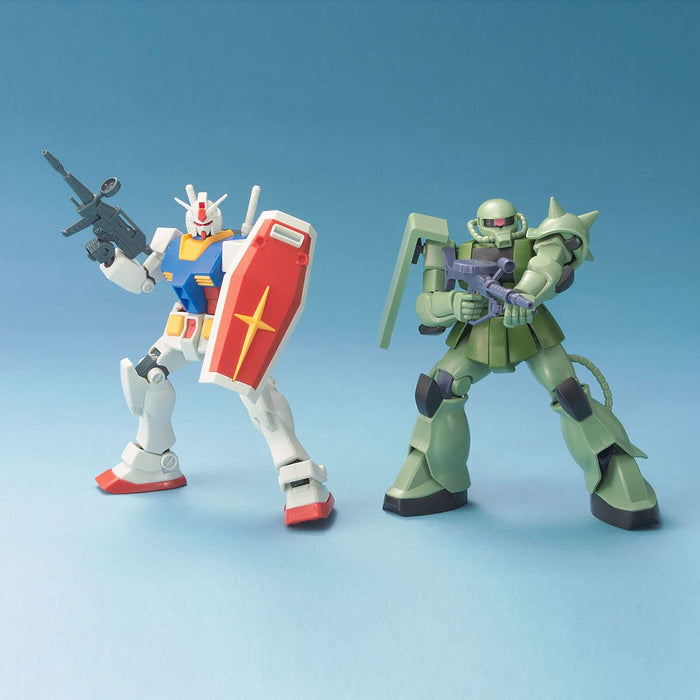 BANDAI Hguc Gunpla Kit de démarrage Gundam Vs Zaku Kit à l'échelle 1/144