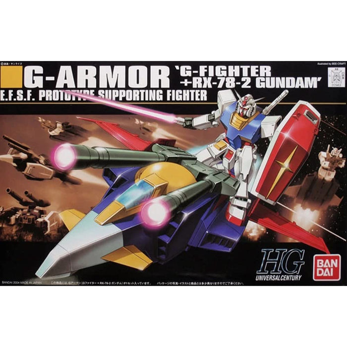 BANDAI Hguc 050 Gundam G-Armor G-Fighter+Rx-78-2 1/144 Scale Kit
