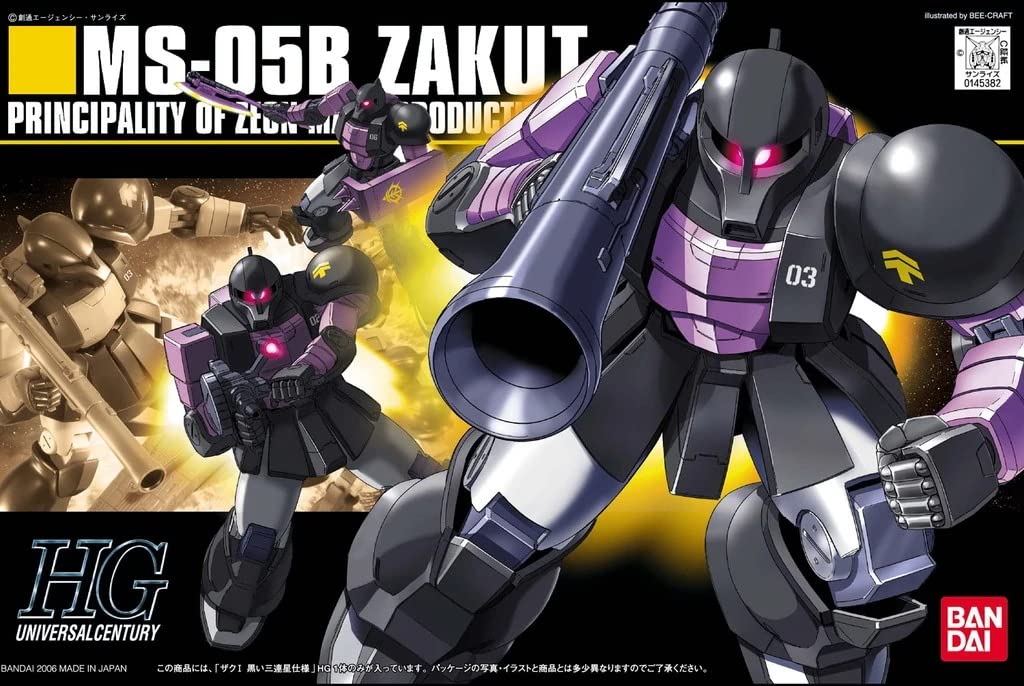 BANDAI Hguc 068 Gundam Ms-05B Zaku I 1/144 Scale Kit