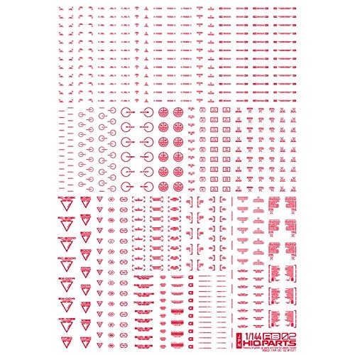 HIQPARTS - 1/144 Rb02 Caution Decal One Color Red