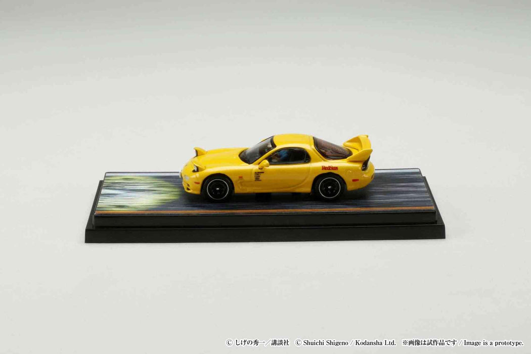 HJ64 1/64 Mazda Rx-7 (Fd3S) Red Suns/Initial D Figures & Driver Set