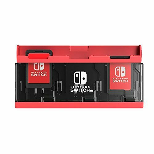 Hori Nintendo License Push Card Case 6 pour Nintendo Switch Neon Red Nsw-128