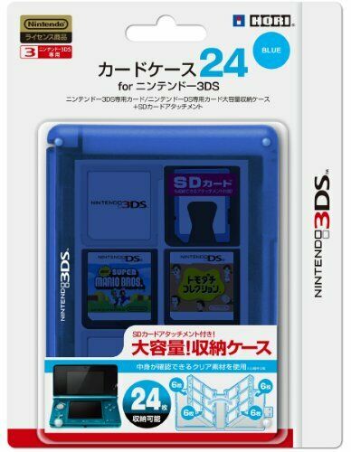 Hori Nintendo Official Licensed Products Card Case 24 Pour Nintendo 3ds Bleu