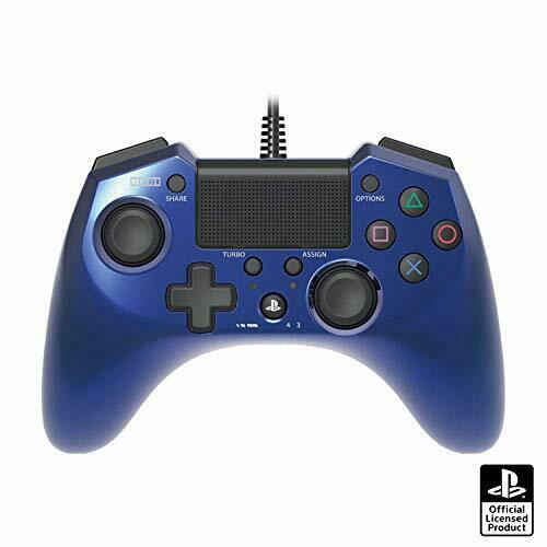 Hori Pad Fps Plus für Ps4 Ps3 Blue Turbo Rapid Fire Wired Controller Gamepad
