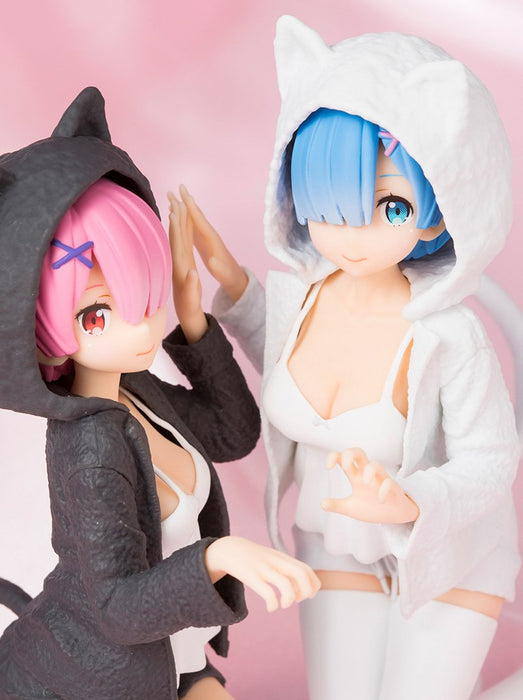 Produit générique Japon Ichiban Kuji Re:Zero Ram &amp; Rem Figure Nyanko Mode Last One Ver.