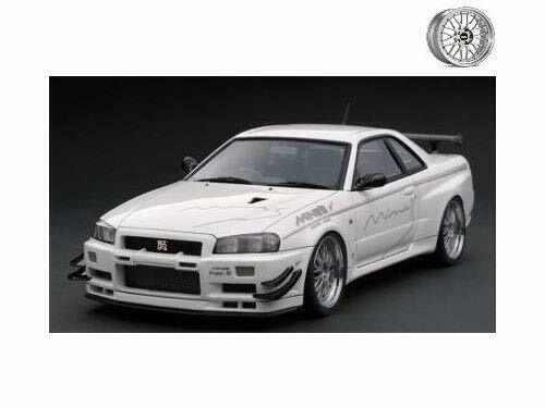 Ignition Model 1/43 Scale Nissan Skyline Gt-r Mine's R34 White Diecast Car