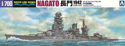 Ijn Battleship Nagato 1942 Retake Kit de modèle en plastique à l'échelle 1/700