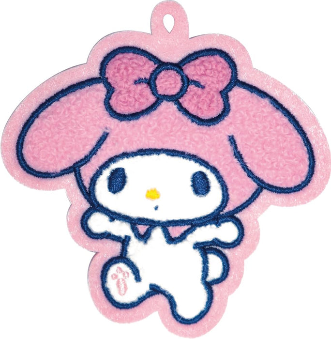 J'S Planning My Melody Pink Fluffy Embroidered Bag Charm 8X8X1Cm Japan - Wcm001