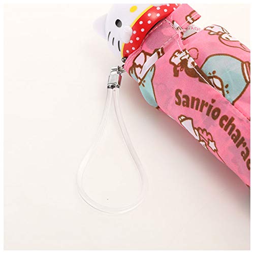 J'S PLANNING Sanrio Character Die-Cut Folding Umbrella 'Hello Kitty' Purple