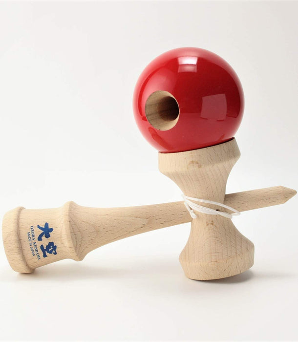 Yamagata Koubou Red Ozora Kendama Set W/ Japan Kendama Assoc. Certification & Exclusive Case