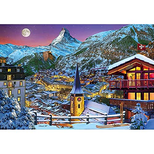 APPLEONE 300-362 Jigsaw Puzzle Moonlit Zermatt In Switzerland 300 Pieces
