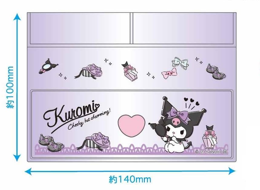 K Company Kuromi Cosmetic Case H100xW140xD90mm CKOC1-Ku