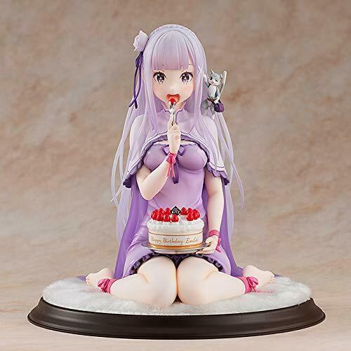 Kadokawa Re:zero Emilia : Gâteau d'anniversaire Ver. Figurine à l'échelle 1/7