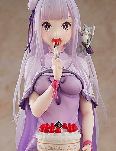 Kadokawa Re:zero Emilia: Birthday Cake Ver. 1/7 Scale Figure