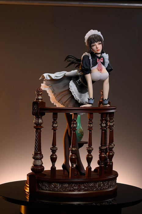 Kaitendo Holiday Maid Monica Tecia (Pedestal Red Wood Color) 1/4 Scale Cold Cast Painted Complete Figure