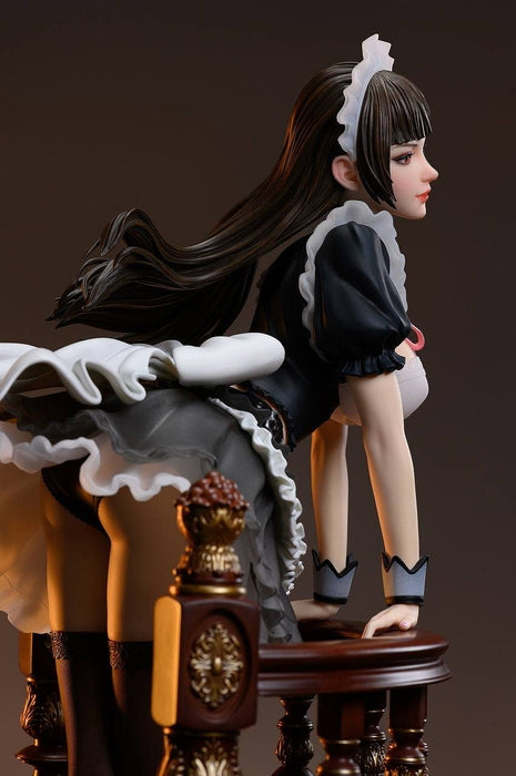 Kaitendo Holiday Maid Monica Tecia (Pedestal Red Wood Color) 1/4 Scale Cold Cast Painted Complete Figure