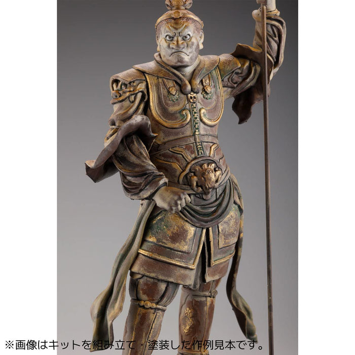Kaiyodo Art Pla Shitenno Statue Jikokuten Höhe ca. 160 mm nicht maßstabsgetreuer, unbemalter, unmontierter Kunststoffmodellbausatz, klein, Ap007