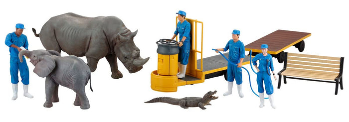 Kaiyodo Art Plastic Art Pla Keeper White Rhinoceros Set Unpainted Unassembled Model Kit Japan Ap006- Japan Figure Store - #1 Bring To You The Best Japanese Goods