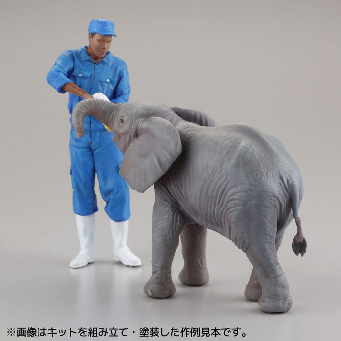 Kaiyodo Art Plastic Art Pla Keeper Weißes Nashorn-Set, unbemalt, unmontiert, Modellbausatz, Japan Ap006