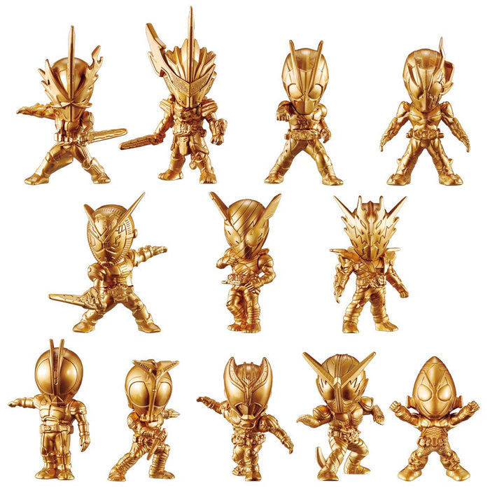 BANDAI CANDY Kamen Rider, goldene Mini-Figur, 16-teiliges Bonbon-Spielzeug