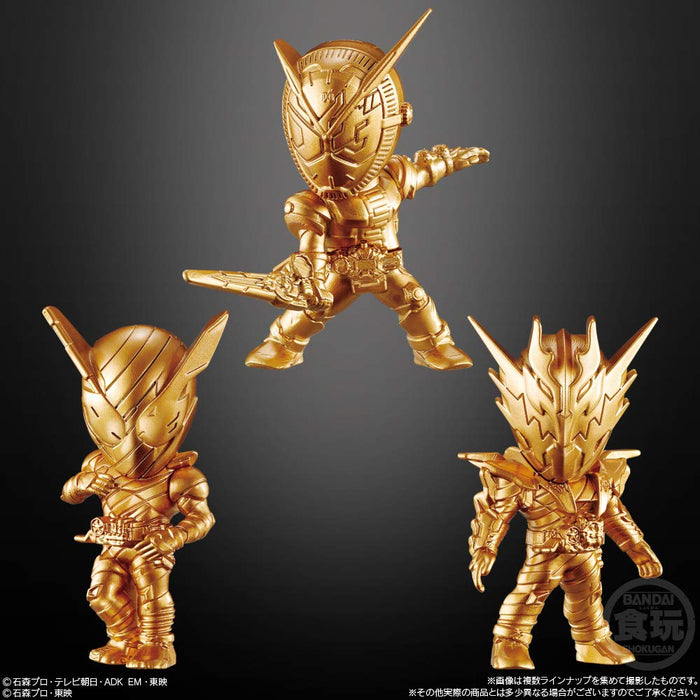 BANDAI CANDY Kamen Rider, goldene Mini-Figur, 16-teiliges Bonbon-Spielzeug