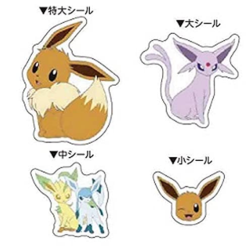 KamioJapan Pokemon Eevee Friends 4 Size Stickers 007344
