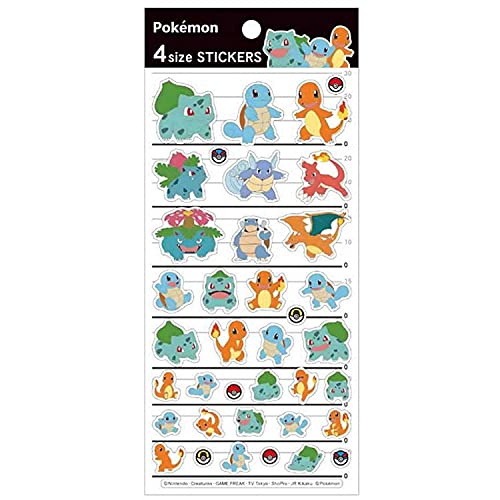 Kamio Japan Pokémon Stickers - Kanto Region - Limited Edition