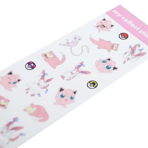 Kamiojapan Pokemon My Collect Stickers Pink 020924