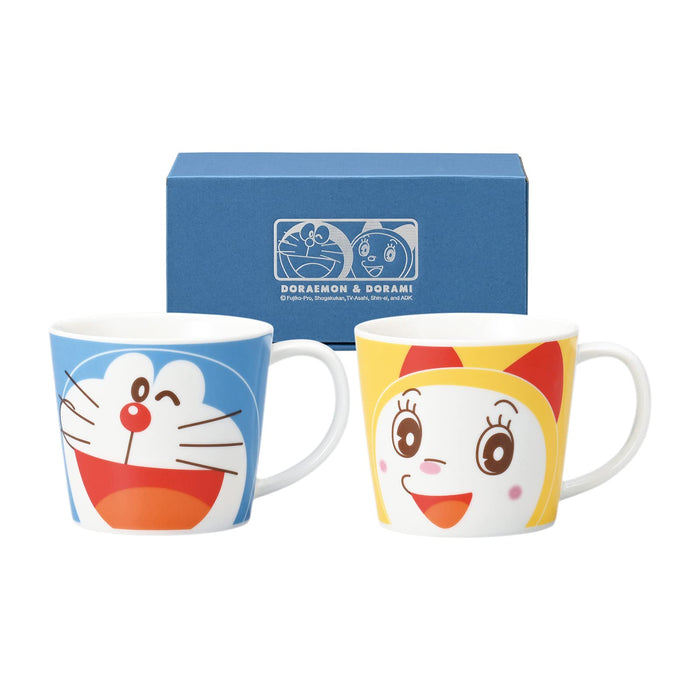 Kaneshotouki Doraemon Mug Cup Set of 2 - 280ml Made in Japan 070750