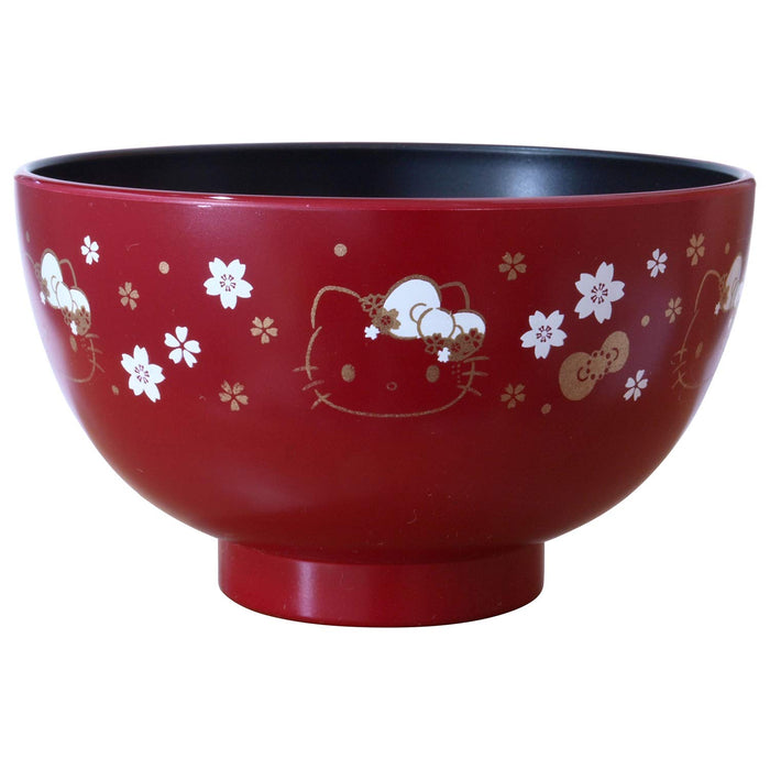 Kaneshotouki Hello Kitty Japanese Tableware Lacquered Soup Bowl M Sakura 312526