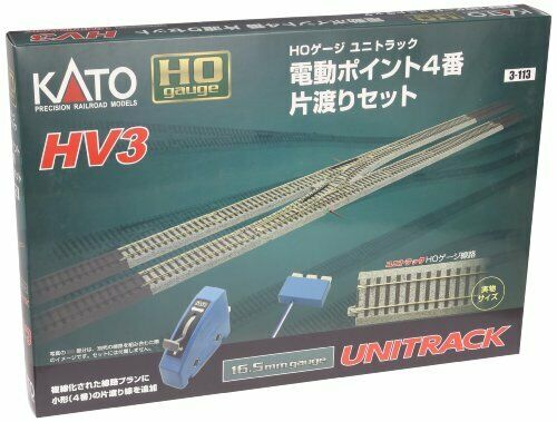 Kato Ho Gauge Hv-3 Interchange Track Set With #4 Electric Turnouts - Japan Figure