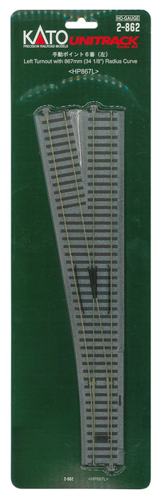 Kato Ho Gauge No.6 Left 2-862 Manual Point Railway Model Supplies