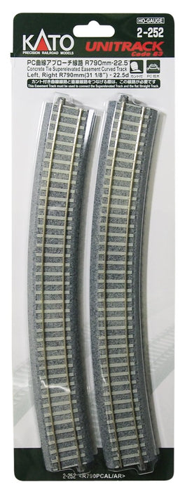Kato Ho Gauge Curved Approach Track R790-22.5° 2-252 Railway Model 2 Pieces Each Side