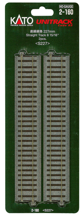 Kato Ho Gauge 2-160 Straight Track 227Mm 2 Pieces Railway Model Supplies