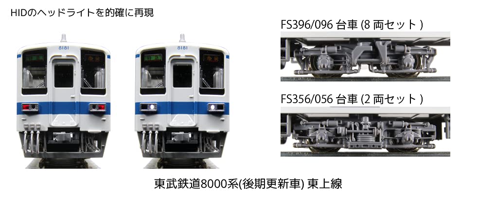 Kato Tobu Railway 8000 Late Model N Gauge 2-Car Set Lead Car 10-1651 Train