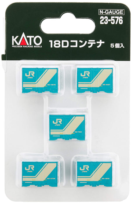 Kato Spur N 18D 5-teiliges Containerset - Modelleisenbahnbedarf