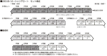 Kato Ocean Arrow 3-Car Railway Model Train Set N Gauge Series 283 - 10-1841- Japan Figure Store - #1 Bring To You The Best Japanese Goods