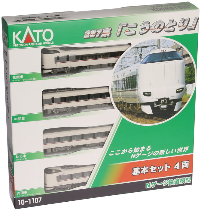 Kato N Gauge Stork 4-Car Set 10-1107 Model Train - Basic 287 Series Railway