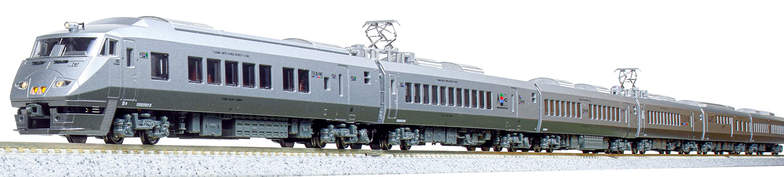 Kato N Gauge 787 Series 9-Car Tsubame Silver Model Train Set 10-1615