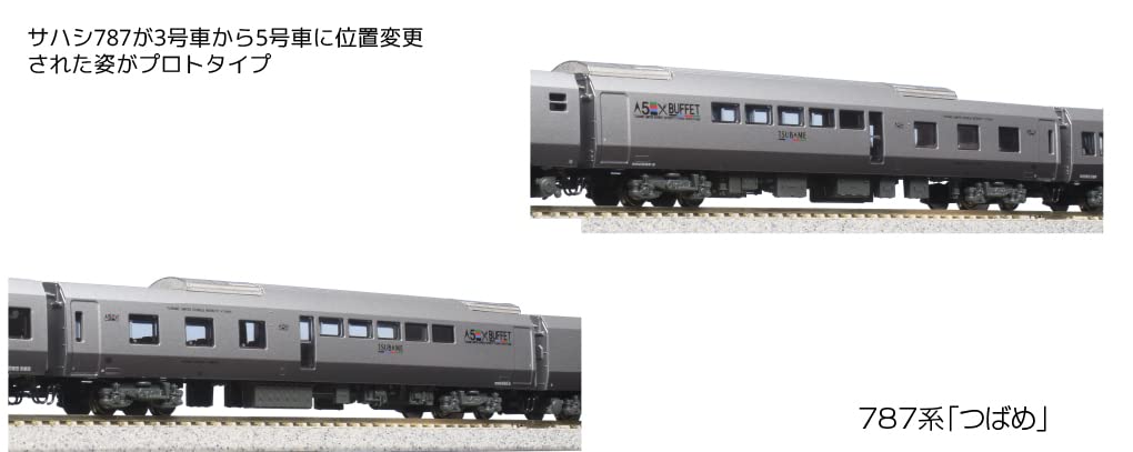 Kato N Gauge 787 Series 9-Car Tsubame Silver Model Train Set 10-1615