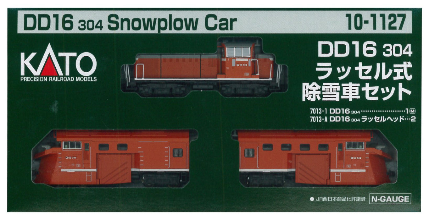 Kato N Gauge Russell Snowplow Diesel Locomotive Railway Model Set 10-1127