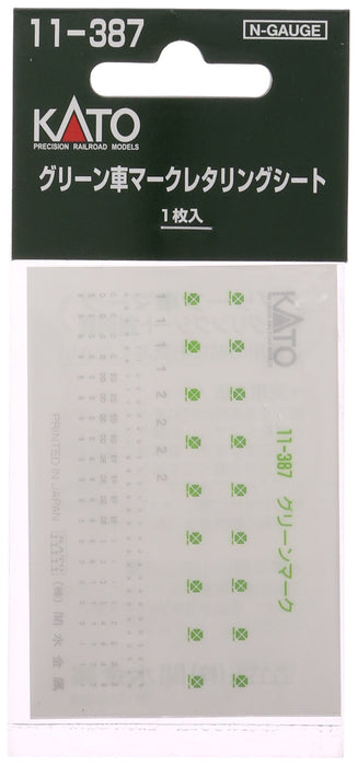Kato N Gauge 11-387 Green Car Mark Lettering Sheet Railway Model Supplies