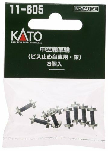 Kato N Gauge Hollow Shaft Wheel Screwing Truck For Silver 8 Pieces 11-605 M - Japan Figure